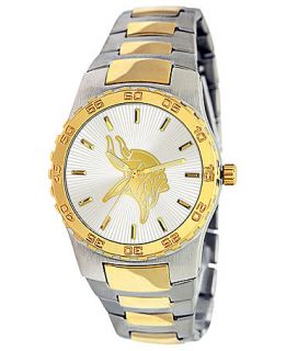 Game Time Watch, Mens Minnesota Vikings Two Tone Stainless Steel