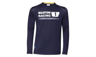New Mens Porsche L s Martini Racing Shirt Dark Blue