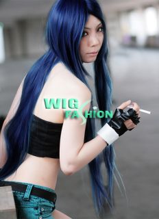 Fairy Tail Wendy Marvell Long Mixed Blue Cosplay Wig