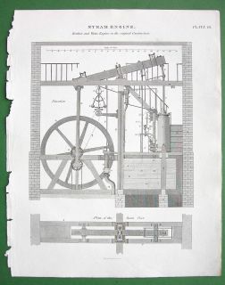 Watts Boultons Original Construction Antique Print A Rees