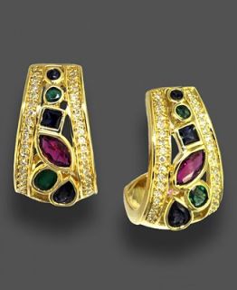 Effy Collection 14k Gold Earrings, Multi Stone (2 ct. t.w.) and