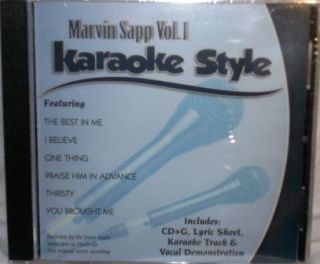Marvin Sapp V1 New Chistian Gospel Karaoke CD
