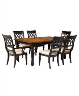 Dakota Dining Room Furniture, 7 Piece Set (Table, 4 Side Chairs and 2