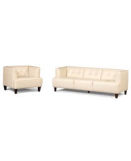 Alessia Leather Sofas, 2 Piece Set (Sofa and Loveseat)   furniture