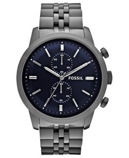 Fossil Watch, Mens Chronograph Townsman Smoke Tone Stainless Steel