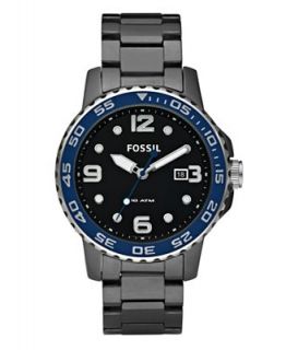 Fossil Watch, Mens Black Ceramic Bracelet 47mm CE5010