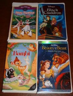 Lot of 20 Disney Animated Classic VHS Videos Masterpiece