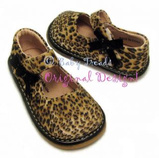 Squeaky Shoes Black Brown Leopard Cheetah Mary Jane