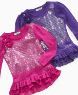 GUESS Kids Set, Little Girls Smocked Hoodie and Pants