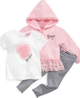 GUESS Baby Set, Baby Girls Hooded Sweater and Leggings Set   Kids
