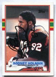 Bengals Tulane Rodney Holman 1989 Topps Signed Autograph