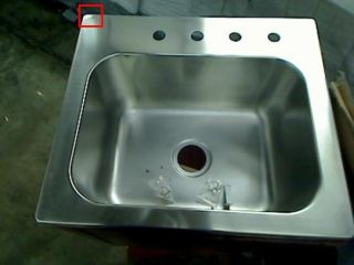 Masco Bath 103030 All In One Stainless Steel Utility Sink w/ Cherry