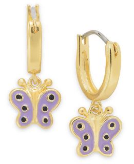Lily Nily Childrens 18k Gold Over Sterling Silver Earrings, Purple