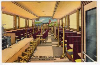 Linen Postcard of The Green Mill Cafe in Mason City Iowa
