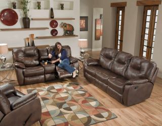 Southern Motion Avalon Table Massage Sofa and Loveseat with Console