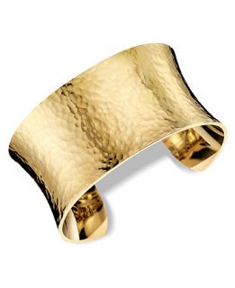 ck Calvin Klein Bracelet, Gold PVD Stainless Steel Hammered Cuff