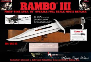 Master Cutlery RB3SS Sylvester Stallones Autographed Rambo lll Bowie