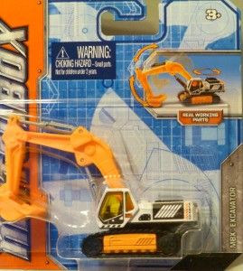 Matchbox 2012 MBX Excavator White Real Working Rigs