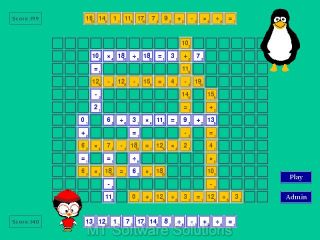 KidsMath Scrabble is a math game for kids that is similar to the