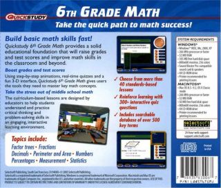 Brand New Kids Software Speedstudy 6th Grade Math
