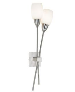 Pacific Coast Wall Mount, Double Brushed Nickel with White Glass