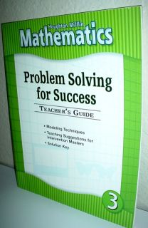 Houghton Mifflin 3rd Grade 3 Math Problem Solving for Success Teacher