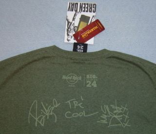 Hard Rock Cafe Shirt Green Day Medium Large Small