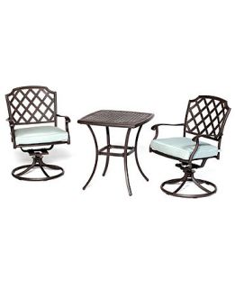 Furniture, 3 Piece Set (26 Square Dining Table and 2 Swivel Chairs