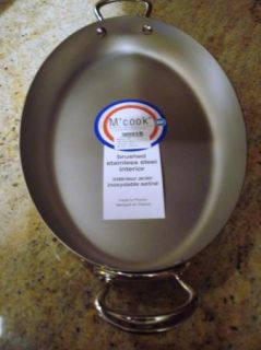 Mauviel MCook Oval Pan Cast Stainless Steel Handle 13 8 5234 35
