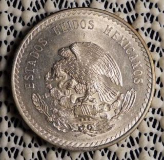 1948 Mexico 5 Pesos Silver Coin Uncirculated