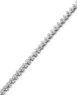 Giani Bernini Sterling Silver Bracelet, Crisscross Chain   Bracelets