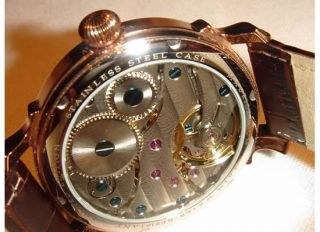 New Maurice Blum Mens Mechanical Rose Gold Tone Steel Watch $1769 MSRP