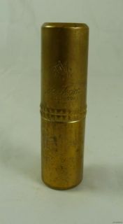 Vintage Brass Max Factor Hollywood USA Lipstick Case Tube Makeup