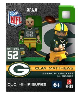 Clay Mathews OYO Mini Fig Figure Lego Compatible Green Bay Packers NIP