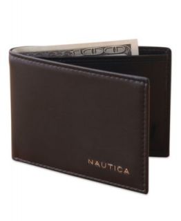 Nautica Soft Nappa Leather Passcase Wallet   Mens Belts, Wallets