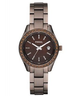 Fossil Watch, Womens Mini Stella Glitz Brown Ion Plated Stainless