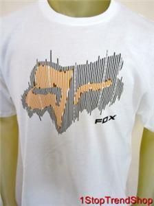 Fox Racing Co Logo Tee Shirt Mens Short Sleeve White Size Large