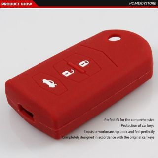 Case Cover Holder for Mazda 2 M2 Demio Mazda 5 M5 3 Buttons Red