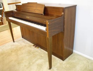 80s Kimball Jasper American Upright Console Piano w Bench Lovely Tone