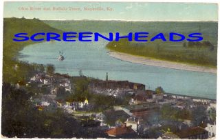 Maysville Kentucky Ohio River Buffalo Trace Postcard