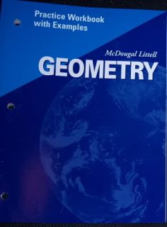 McDougal Littell Geometry Math Workbook 10th Grade 10