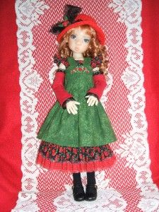 Christmas and Flowers 6 Piece Outfit BJD MSD Kaye Wiggs by Gail