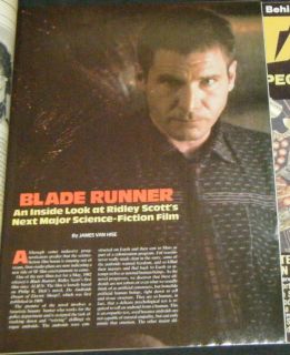 Harrison Ford Blade Runner in 3 Sci Fi Magazines