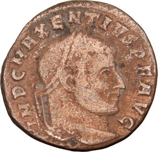 307AD Maxentius Eternal Rome Temple Ancient Roman Coin