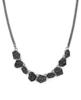 BCBGeneration Necklace, Hematite Drusy Collar Necklace