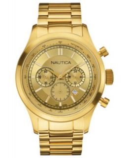 Nautica Watch, Mens Gold Tone Stainless Steel Bracelet 40mm N14637G