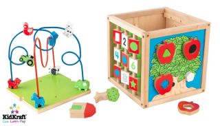 KidKraft Bead Maze Cube Wood Toddler Toy Play Set