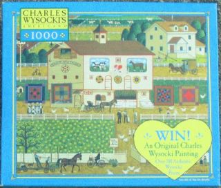 Charles Wysocki Amish Neighbors 1000 Piece Puzzle