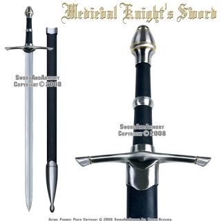 Medieval Long Sword Knights Sword Chivalry Golden Ring