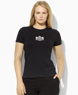 Lauren Ralph Lauren Plus Size Top, Keely Short Sleeve Logo Tee